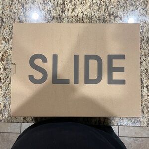 Black yeezy slides size 12
